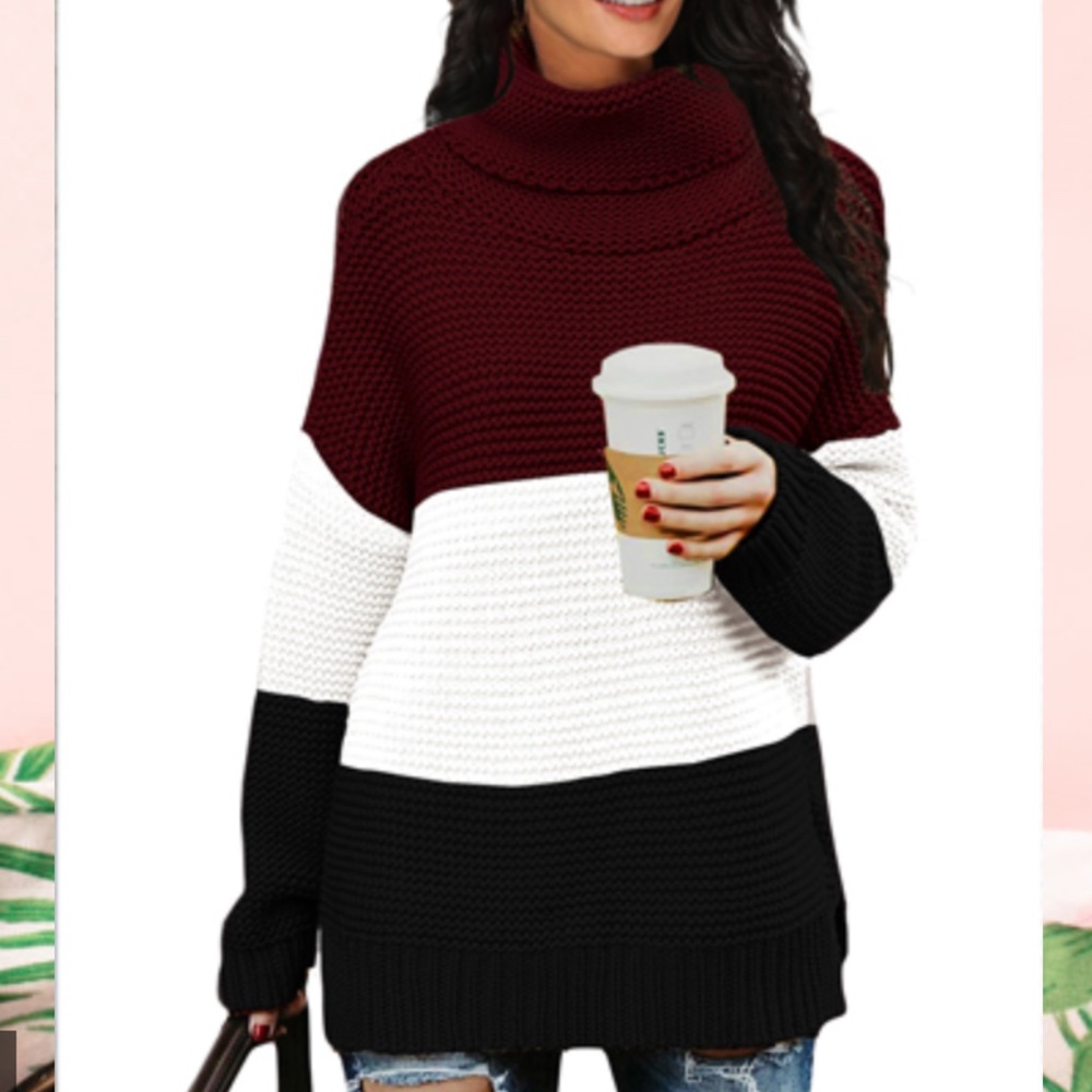 ❤️SOLD ❤️ Prinstory Chunky Turtle Neck Sweater